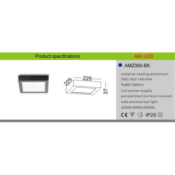 AC85V-265V Surface mounted white 18W LED panel light/D design