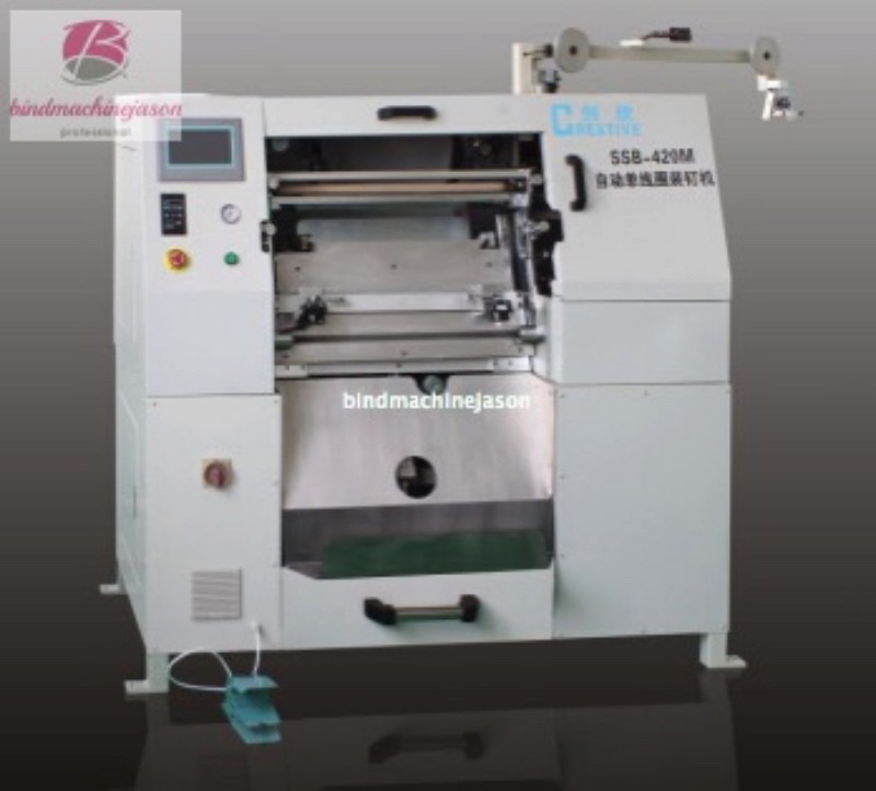 Spiral closing machine SSB420 with spiral lock for notebooks