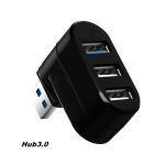 ABS USB Splitter 3 Port Hub 3.0 Adapter Rotate High Speed U Disk Reader 26g