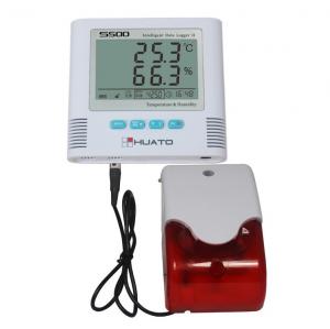 Sound Light Alarm  High Accuracy Temperature Humidity Data Logger HUATO S500-EX