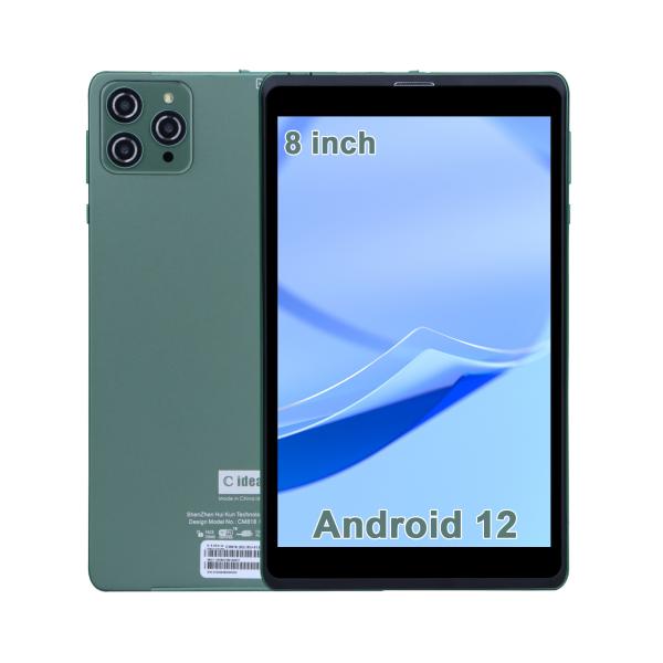 Cheap C idea 8 Inch Android Tablet PC With Android 12 OS Quad Core CPU 8GB RAM 512GB Storage IPS HD Display CM818-Green for sale