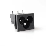High Quality AC Power Socket C6 Type Two Core Card Plug Connector With Ear Screw