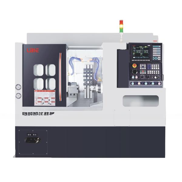 Cheap High Rigidity Automated Dual Spindle Lathe Easy To Operate 2 Channels Hydraulic System for sale