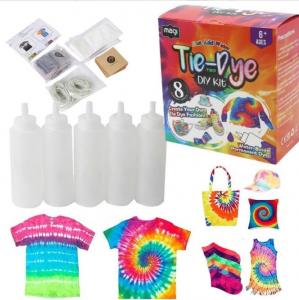 China Supply Tie Dye Kit 8 Colors Upgraded Formulas No Fading Clothes Fabric Textile Paints Colorful Tie-Dye Sets for Kids on sale