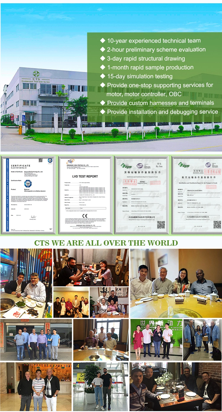 New Electric Car Battery 360V 400V 500V EV Trailer LiFePO4 Battery, 600V 50kwh 100kwh Standard EV Lithium Battery