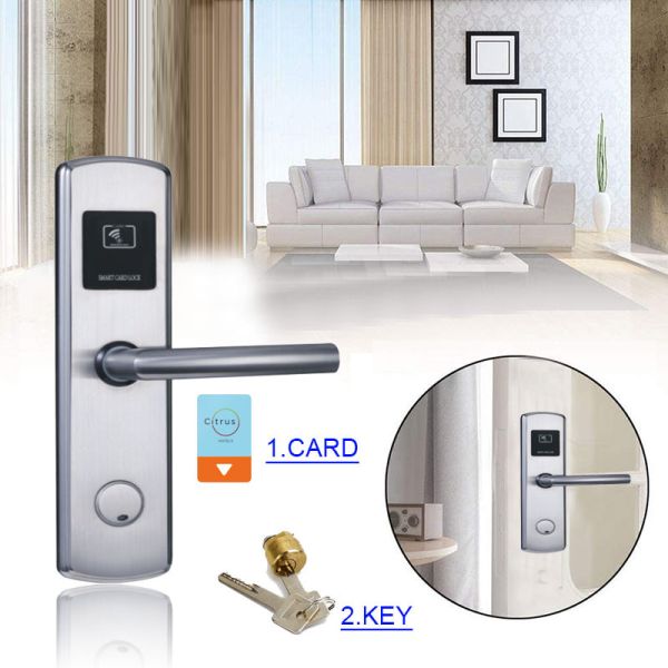 RFID Keyless Key Card Door Locks 4x AA Hotel Room Card Lock System