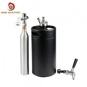 China 1.3 Gallon Ball Lock Mini Keg Insulated Double Wall Sodastream Beer Keg Dispense Tap on sale