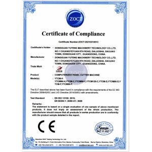 Dongguan Yuteng Machinery Technology Co., Ltd. Certifications
