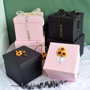 Quality Black Pink 210gsm-400gsm Wedding Paper Box Paperboard Wedding Dress Packing Box wholesale