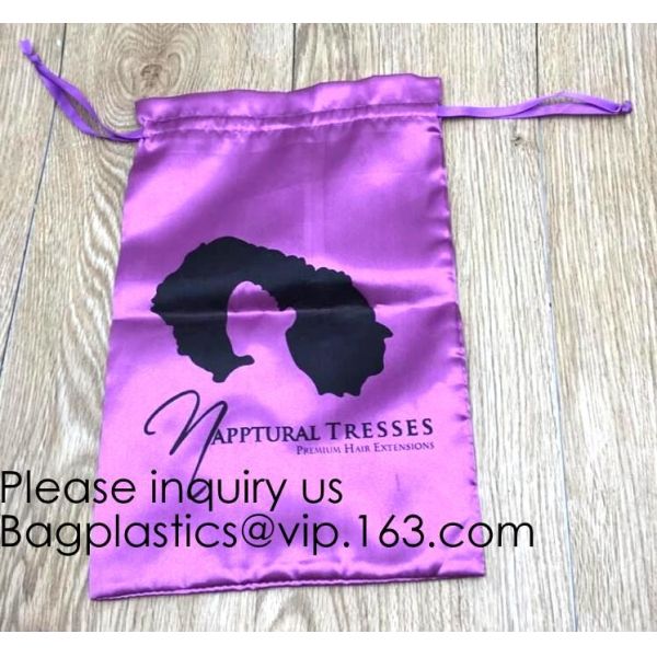 Gift bag With Drawstring,Bag For Hair Extension,Pouch For Jewelry,Ivory Satin Drawstring Pouch bags,Promotion Colorful S