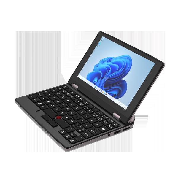 Cheap A7 laptops computer 7 inch cheap dual core double screen mini laptop intel J4125 DDR4 12G hard drive 256G laptop gaming netbook for sale