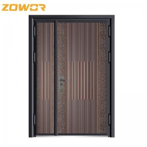 Quality 90mm Modern Iron Door Gate Design Double Steel Security Doors wholesale