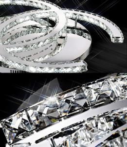 Quality Postmodern Bedroom Led Crystal Wall Lamp 24W Height 28cm wholesale