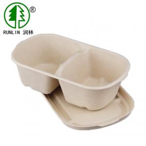 Quality Natural Color Biodegradable Disposable Tableware Plant Fiber Eco Friendly Food Packaging Boxes wholesale