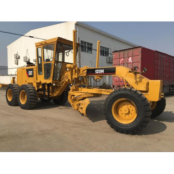 Yellow Used Motor Graders 120H With 12" Mouldboard Operate Weight 21000kg