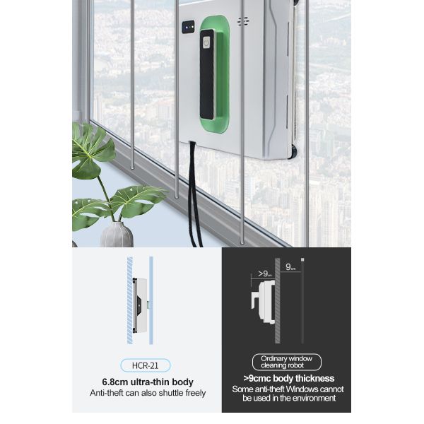 APP Controlled 72W Dual Water Spray Robot Window Cleaner for Fast and Thorough Cleaning