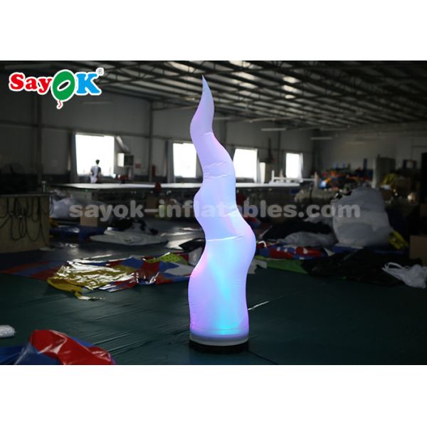 2M High Inflatable Ivory Tusk With 16 Colors Changing Light For Party Decoration