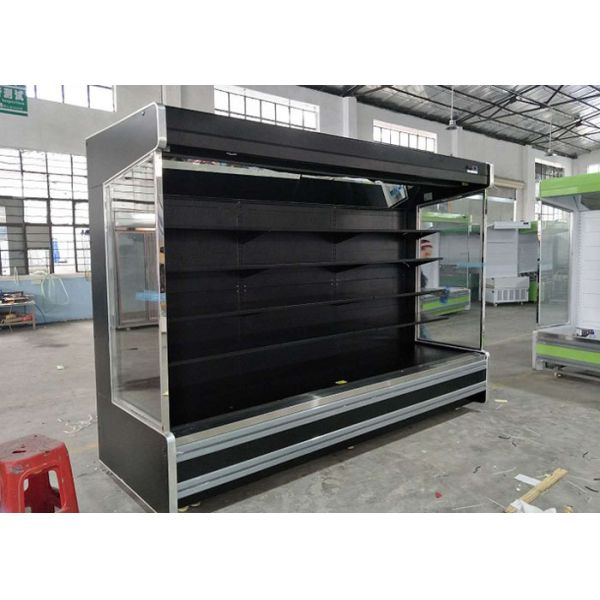 Restaurant Beverage Fruit Open Showcase Chiller With Adjustable Layers