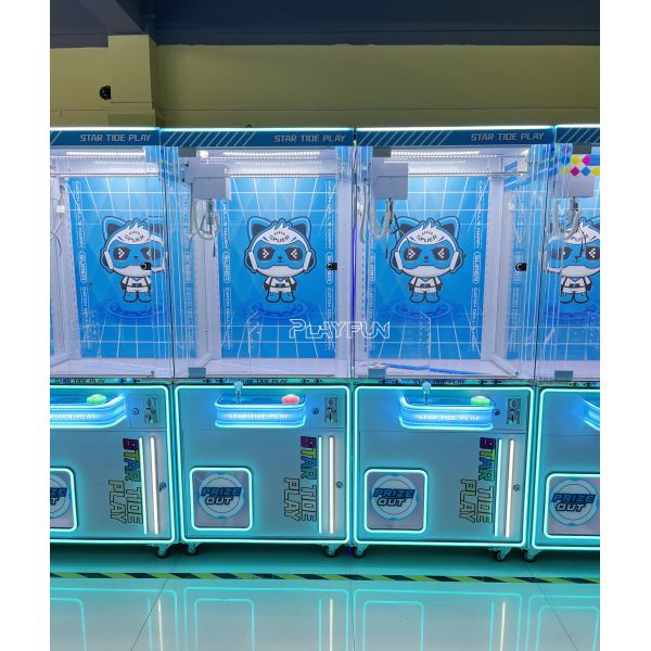 Playfun Hot Sell Coin Operated Multiple Colour Usa Plush Doll Toy Claw Crane Machine Star Claw Prize Game Machine