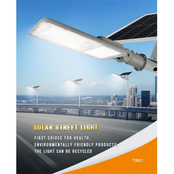 Walk Way Road Parking Lot Area High Efficiency 6500K 60w Solar Led Street Light 0