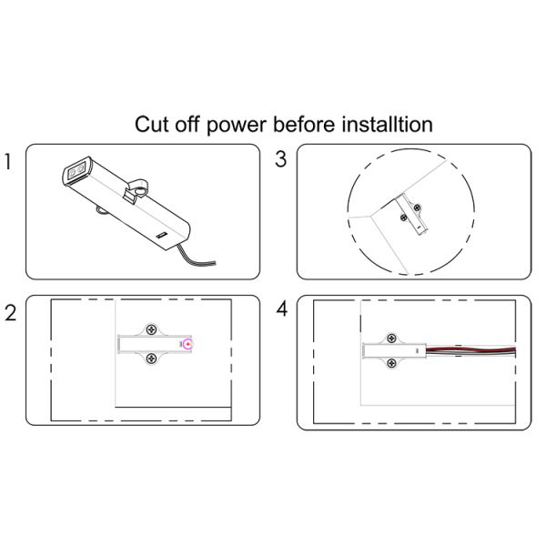 Plastic Electronic IR Sensor Light Switch DC 12V For Cabinets Wardrobes