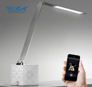 China Eye-protected Bluetooth Speaker Foldable Aluminum Alloy 8 W LED Desk Lamp with Touch Dimmable Brightness Long Lifespan on sale