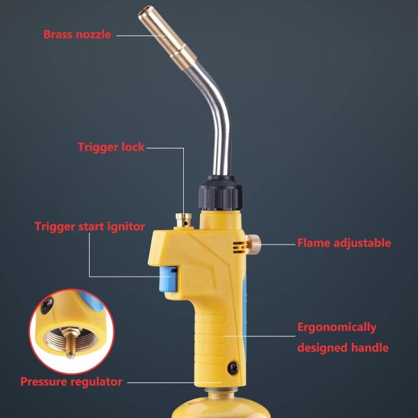 Self-Igniting Soldering and Brazing Torch UPPERWELD UP8600 Gas Trigger-Start Torch