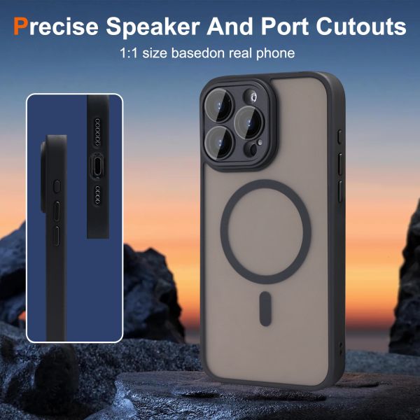 Skin-Friendly Magnetic Magsafe Phone Case Full Camera Protection Shockproof