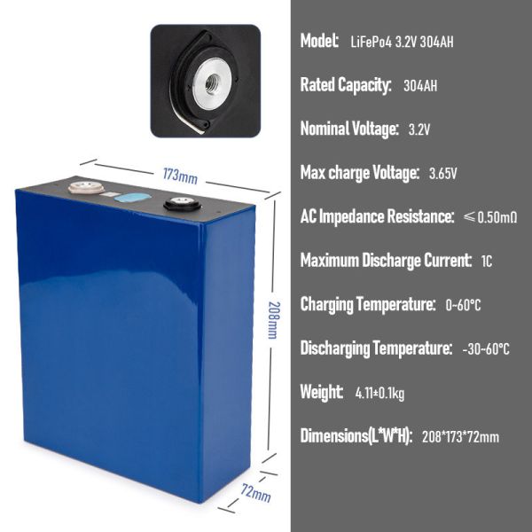 CE MSDS UN38.3 Lifepo4 Prismatic Battery Storage System With Bolt