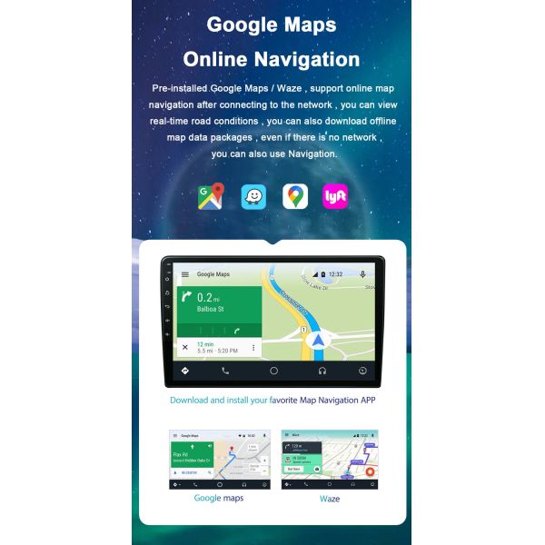 10.4" Maserati Android Auto Android 10 Radio Maserati Gt 2007-2019 GPS Stream Wireless Music