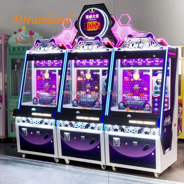 Dreamland Original Design Coin Operated Ball Pusher Ticket Games Magic Ball Miracle Redemption Machine