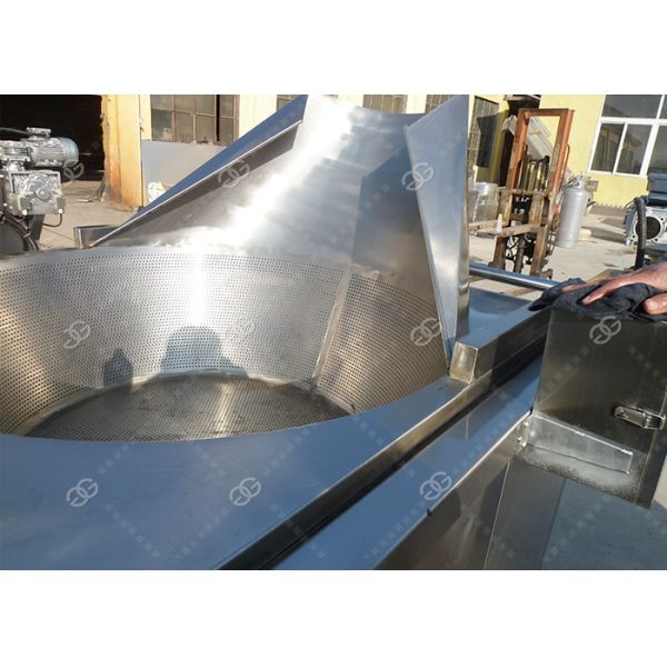 500 L Banana Chips Deep Fryer Machine , Chin Chin Frying Machine Batch Produce