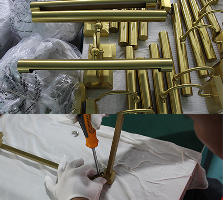 Modern LED Wall Lamp Brass Warm White 3500K Switch Control