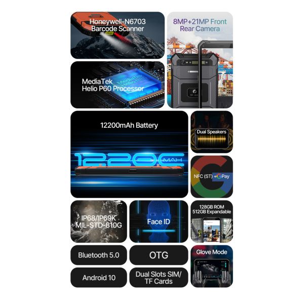 Honeywell Barcode Scanner PDA Handheld Computer Rugged 6GB - 8GB RAM