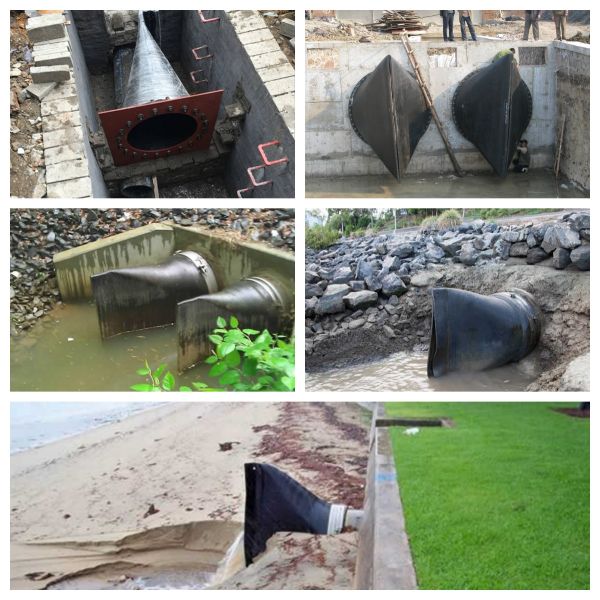 8 Inch 4 Inch Duckbill Check Valve Wastewater Discharge Flanged Epdm Rubber Non-Return