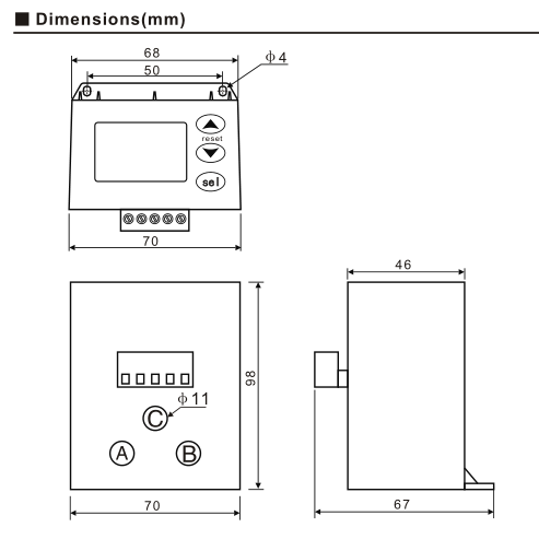 0.1-10A Electronic Overload Relay Compressors motor protection relays