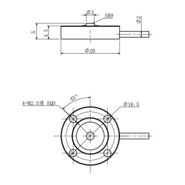 Stainless Steel Miniature Force Sensor 100-1000n Miniature Load Sensor