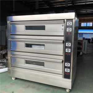 Quality Roti Mini Commercial Baking Oven 3 Deck 9 Tray Gas Oven Pizza Bread Baking wholesale