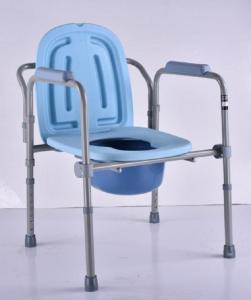 China Folding Design Potty Chair Commodes Gray Color Material Copper Pipe Frame on sale