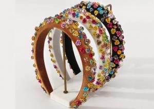 Quality New fashion Baroque style headbands diamond crystal flower girls sponge headbands hair accessories wholesale