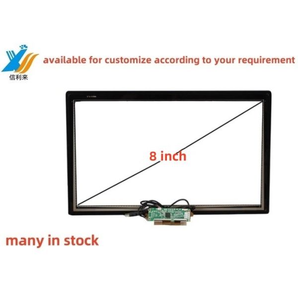 8 inch Multi touch projected USB capacitive (PCAP) GG GFF ITO touch screen panel Tft LCD Display LED Monitor customized AR AG AF Anti-UV waterproof