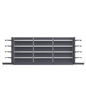 Buy cheap 4270mm Metal Display Rack For Lozier Island Gondola Retail Store Shelving Black from wholesalers