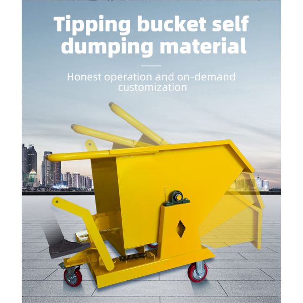 Quick Release Steel Self Dumping Hopper Tipper Bin Zero Residual Waste Design