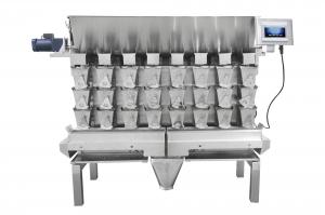 China Waterproof SUS304 IP65 Oily Food Three Layers 8 Head Sticky Material MultiHead Weigher for spicy small fish weighing on sale