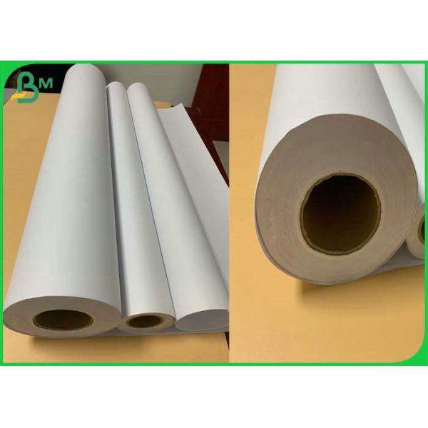 Large Format Uncoated 28LB White CAD Plotter Paper 54'' x 300ft Roll Large Format Uncoated 28LB White CAD Plotter Paper 54'' x 300ft Roll