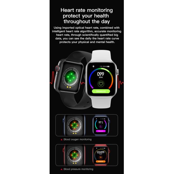 1.7inch Square Shape Smartwatch 320*385 Bracelet Band Sports Mode Run Climb Indoor Alarm Clock