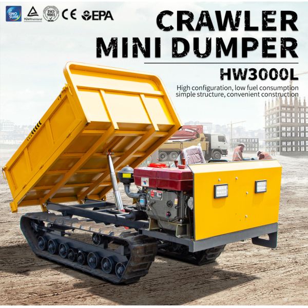 High Efficiency 3 Ton Tracked Dumper Self Loading Mini Dumper For Garden
