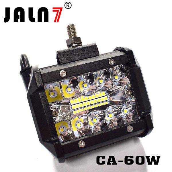LED Light Bar JALN7 60W Spot Flood Combo LED Driving Lamp Super Bright Off Road Lights LED Work Light Boat Jeep
