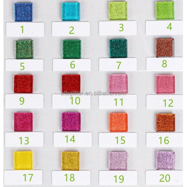 Colorful Pink Flatback Mini Glitter Resin Heart for Craft Kids Gift