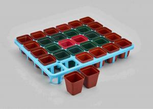 Quality SQUARE More meat small black plastic flower POTS small box wholesale
